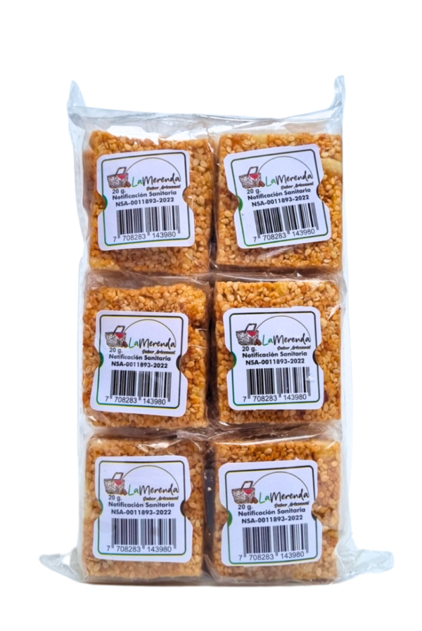 Turron de Ajonjolí Paquete 12 Unidades