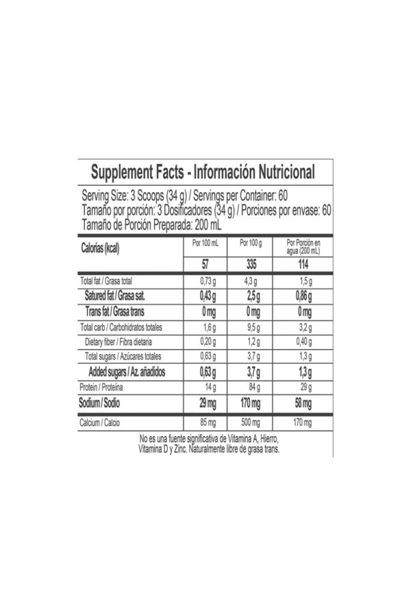 Proteina Iso whey 100% 2040 gr 60 serv - Imagen 2