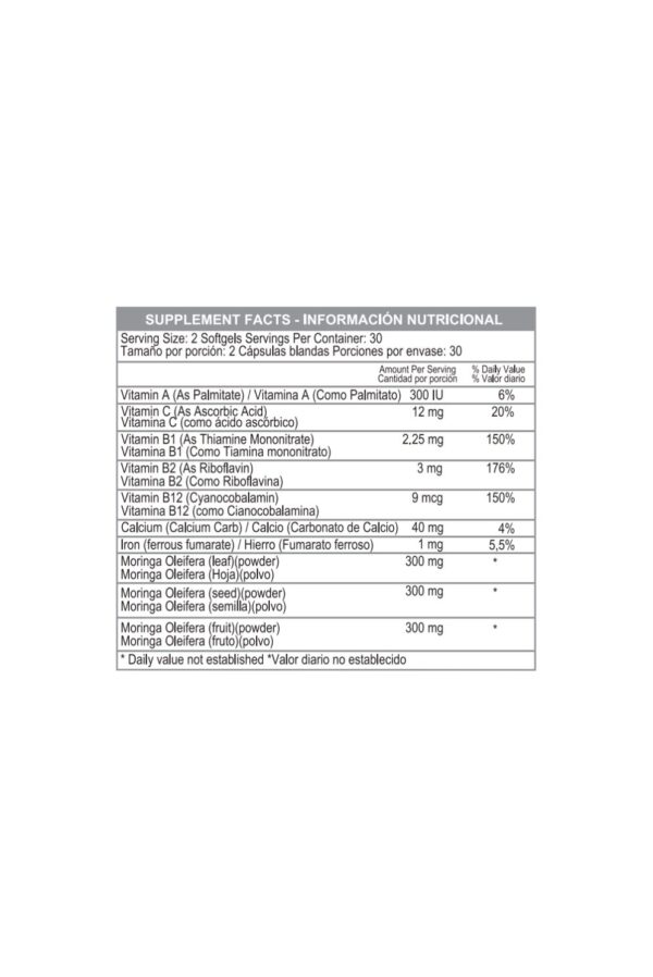 Moringa Complex 1200mg - Imagen 2